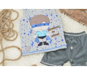 Stickserie - Kleine Superhelden Fransenappli